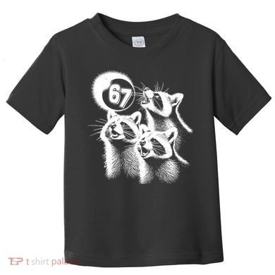 67 Meme Racoon Howling At The Moon 6-7 Toddler T-Shirt