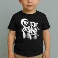 67 Meme Racoon Howling At The Moon 6-7 Toddler T-Shirt thumb 2