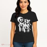 67 Meme Racoon Howling At The Moon 6-7 Women's T-Shirt thumb 4