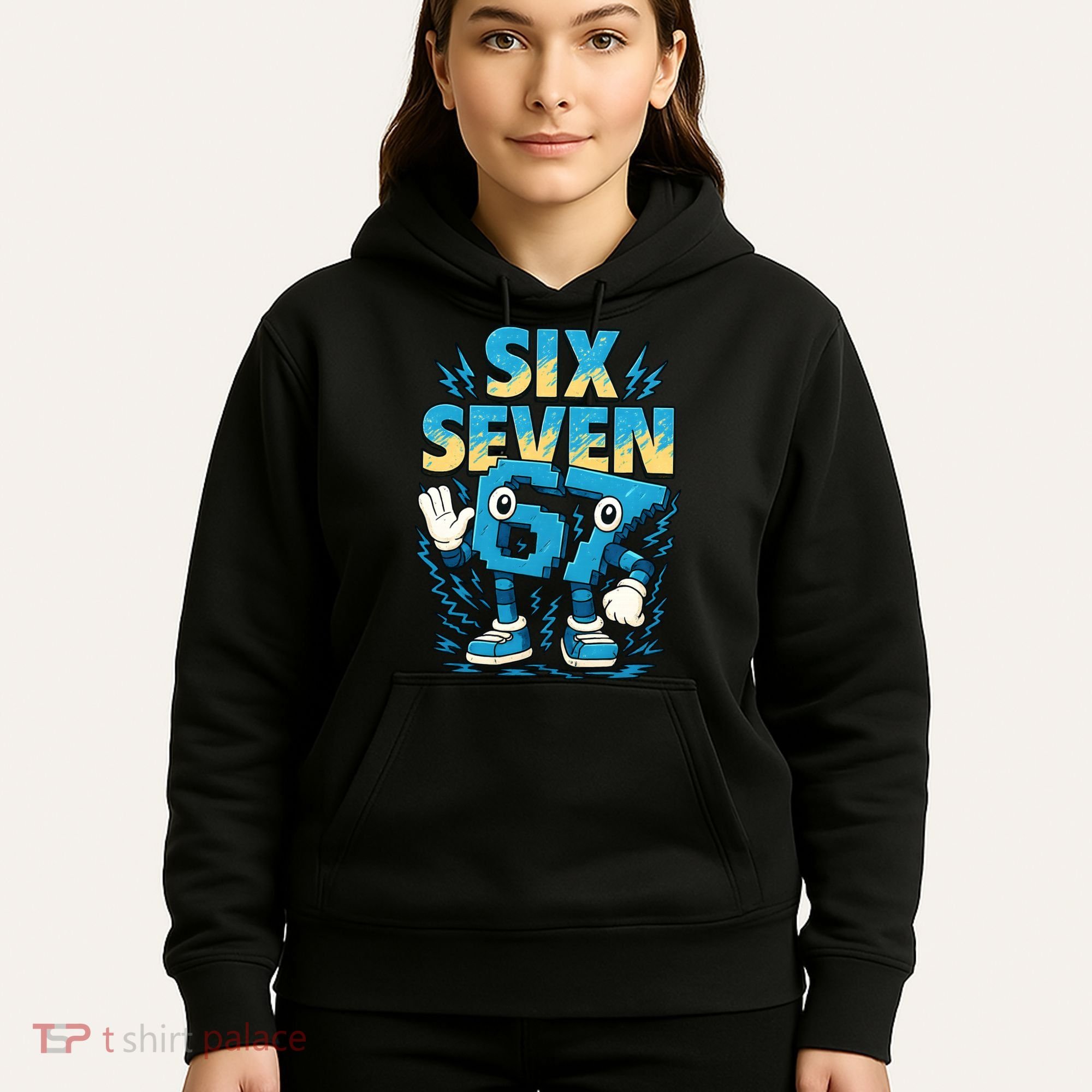 67 Meme Six Seven 6-7 Italian Brainrot Funny Hoodie