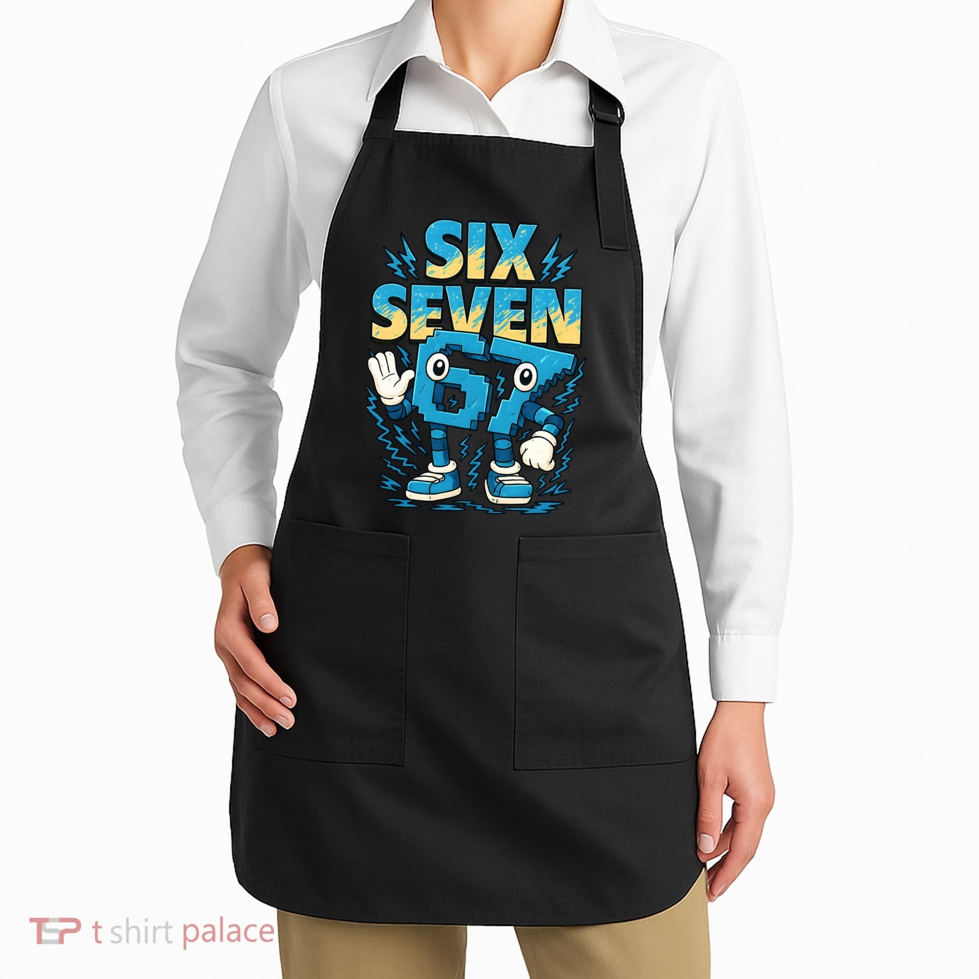 67 Meme Six Seven 6-7 Italian Brainrot Funny Apron
