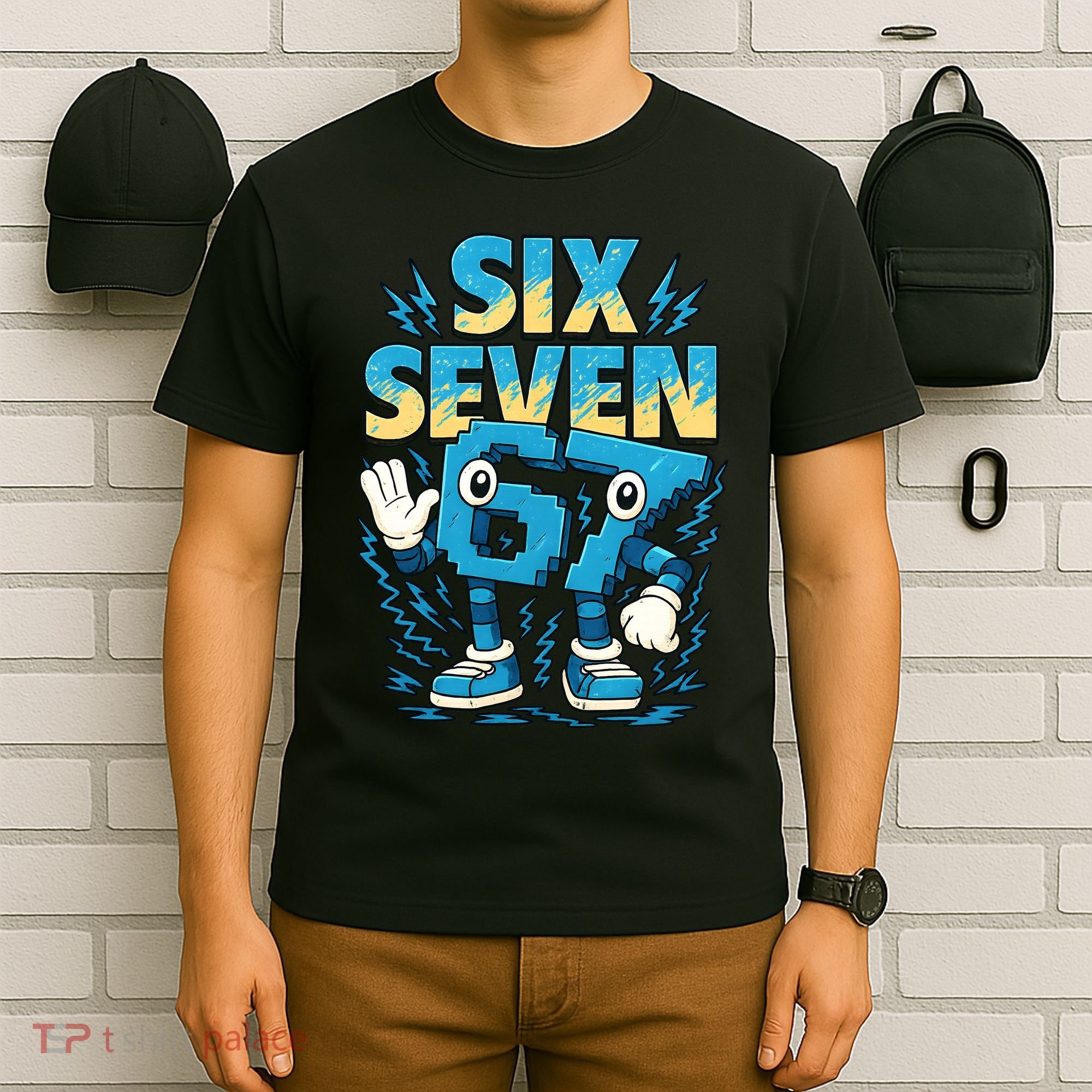 67 Meme Six Seven 6-7 Italian Brainrot Funny T-Shirt
