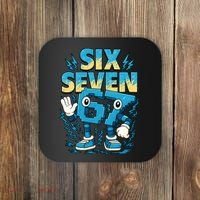 67 Meme Six Seven 6-7 Italian Brainrot Funny Coaster thumb 0