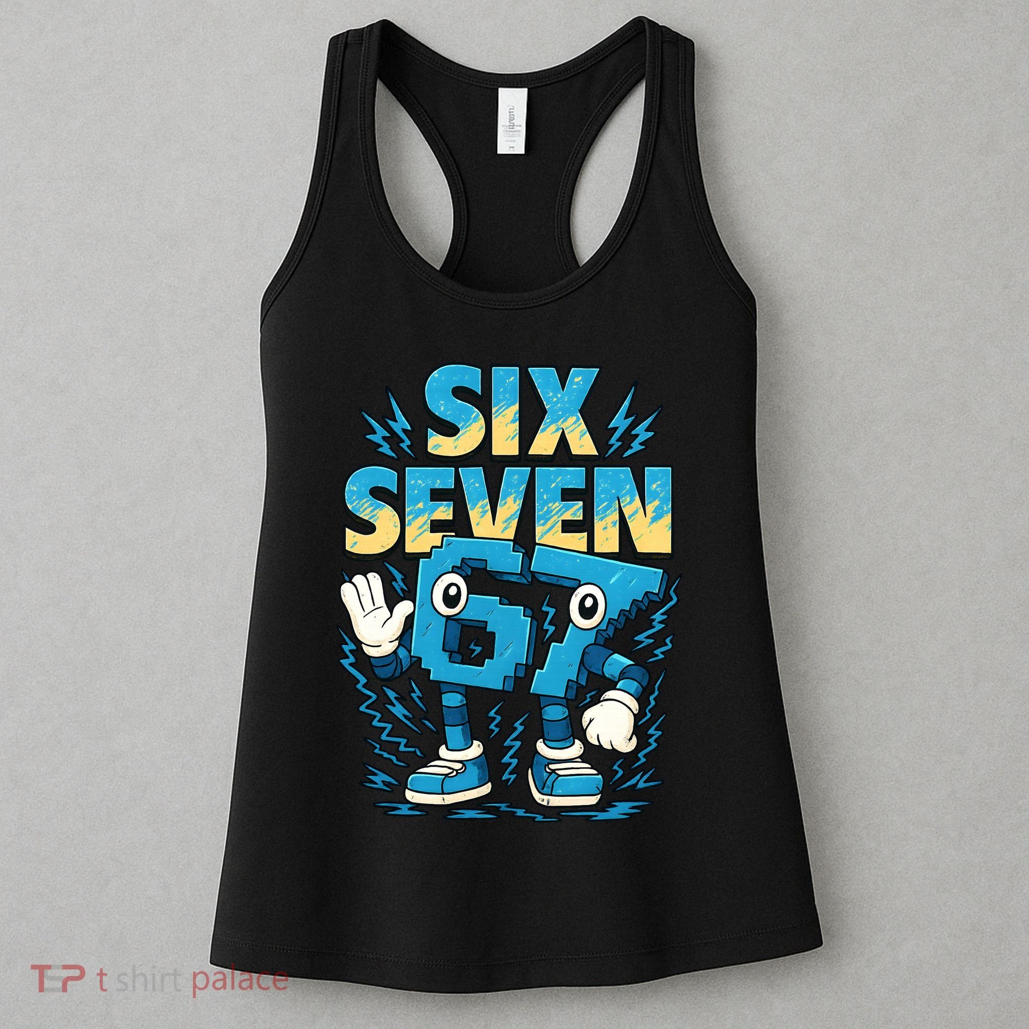 67 Meme Six Seven 6-7 Italian Brainrot Funny Women's Tank Top