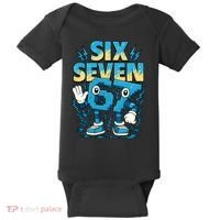 67 Meme Six Seven 6-7 Italian Brainrot Funny Baby Bodysuit thumb 0