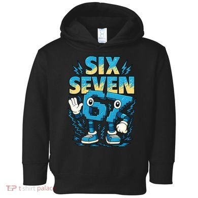 67 Meme Six Seven 6-7 Italian Brainrot Funny Toddler Hoodie