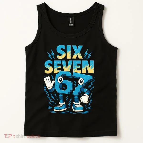 67 Meme Six Seven 6-7 Italian Brainrot Funny Tank Top