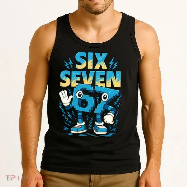 67 Meme Six Seven 6-7 Italian Brainrot Funny Tank Top