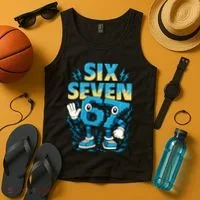 67 Meme Six Seven 6-7 Italian Brainrot Funny Tank Top thumb 4