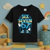 67 Meme Six Seven 6-7 Italian Brainrot Funny Toddler T-Shirt thumb 3