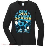 67 Meme Six Seven 6-7 Italian Brainrot Funny Women's Long Sleeve Shirt thumb 0