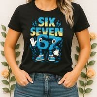 67 Meme Six Seven 6-7 Italian Brainrot Funny Women's T-Shirt thumb 2