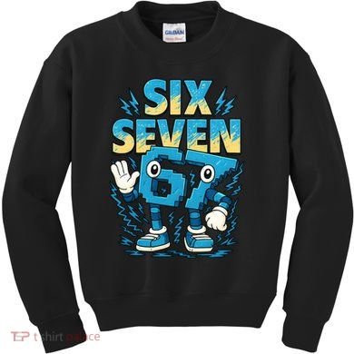 67 Meme Six Seven 6-7 Italian Brainrot Funny Kids Sweatshirt