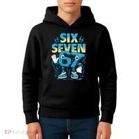 67 Meme Six Seven 6-7 Italian Brainrot Funny Kids Hoodie thumb 4