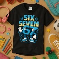 67 Meme Six Seven 6-7 Italian Brainrot Funny Kids T-Shirt thumb 3