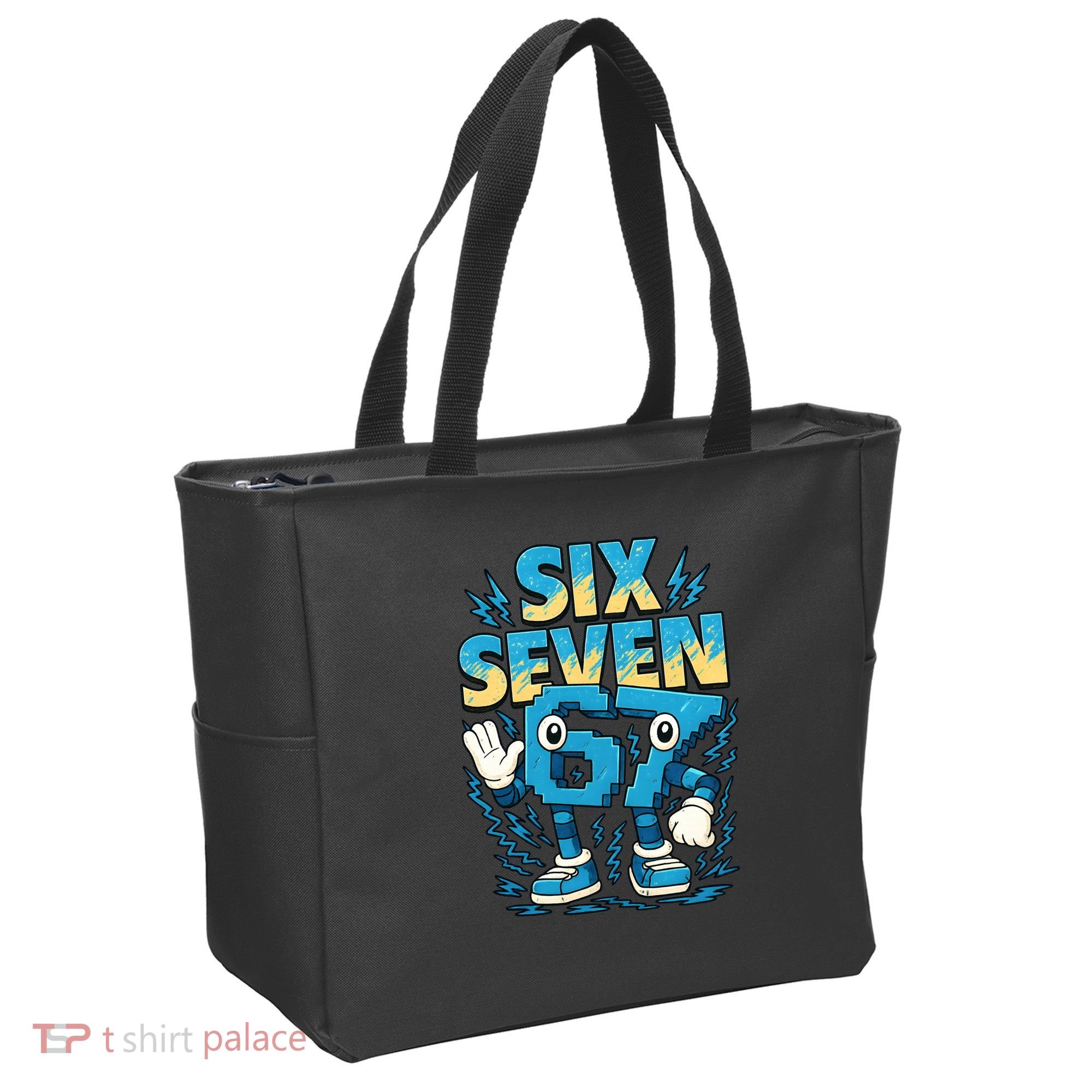 67 Meme Six Seven 6-7 Italian Brainrot Funny Tote Bag