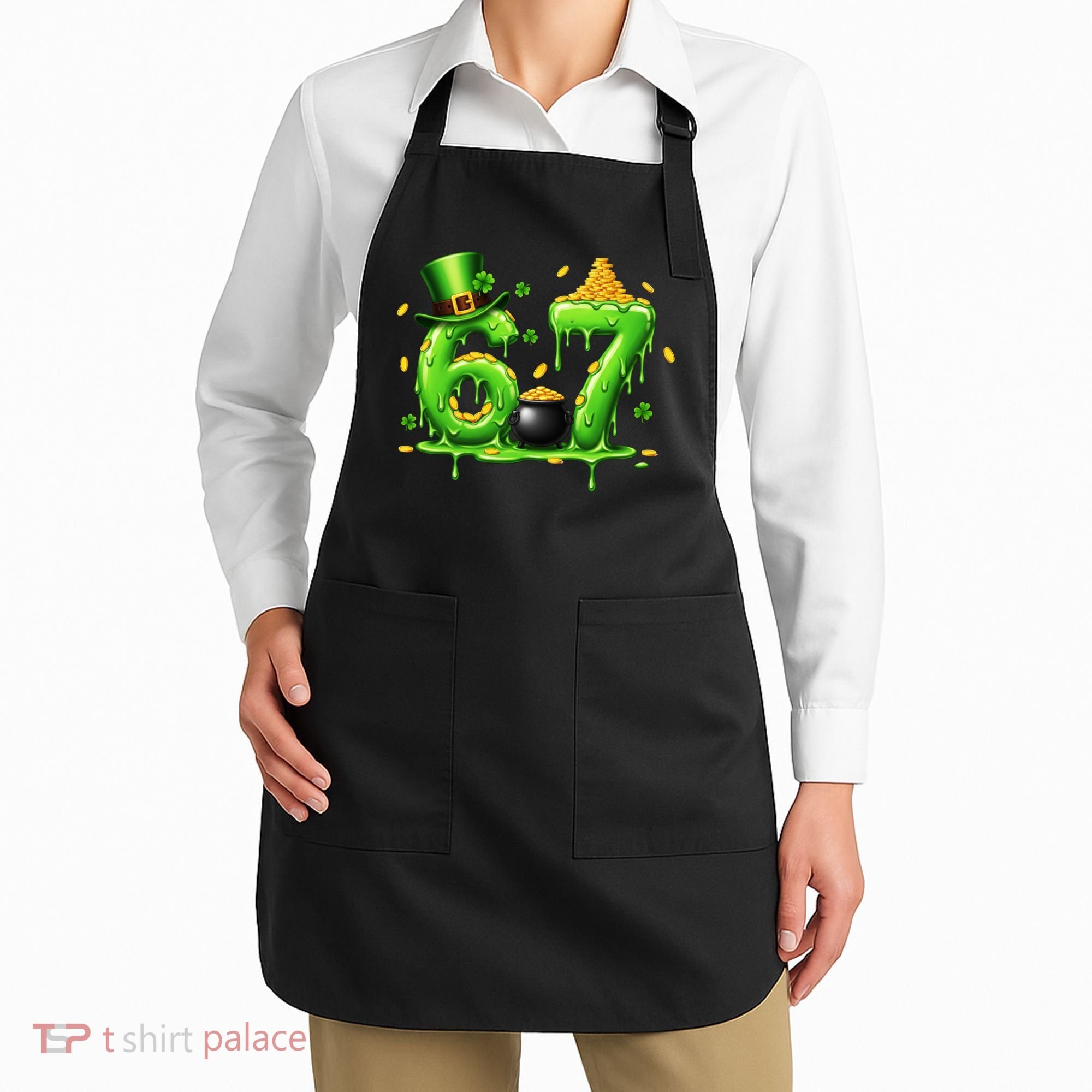 6-7 Meme St Patrick's Day 67 Apron