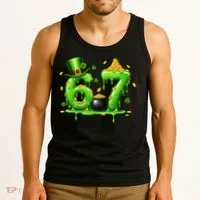 6-7 Meme St Patrick's Day 67 Tank Top thumb 3