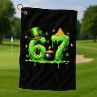6-7 Meme St Patrick's Day 67 Golf Towel thumb 1