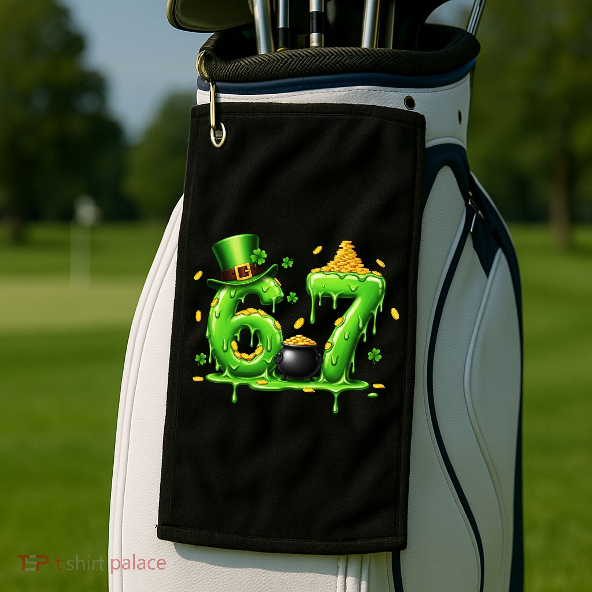6-7 Meme St Patrick's Day 67 Golf Towel