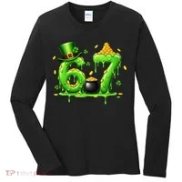 6-7 Meme St Patrick's Day 67 Women's Long Sleeve Shirt thumb 0