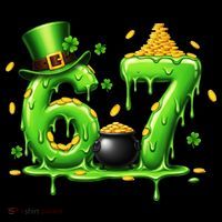 6-7 Meme St Patrick's Day 67 Kids Sweatshirt thumb 2
