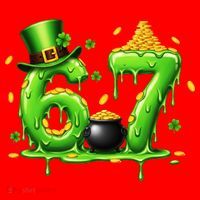 6-7 Meme St Patrick's Day 67 Santa Hat thumb 1