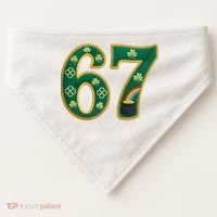 6-7 Meme St Patrick's Celtic 67 USA-Made Doggie Bandana thumb 0