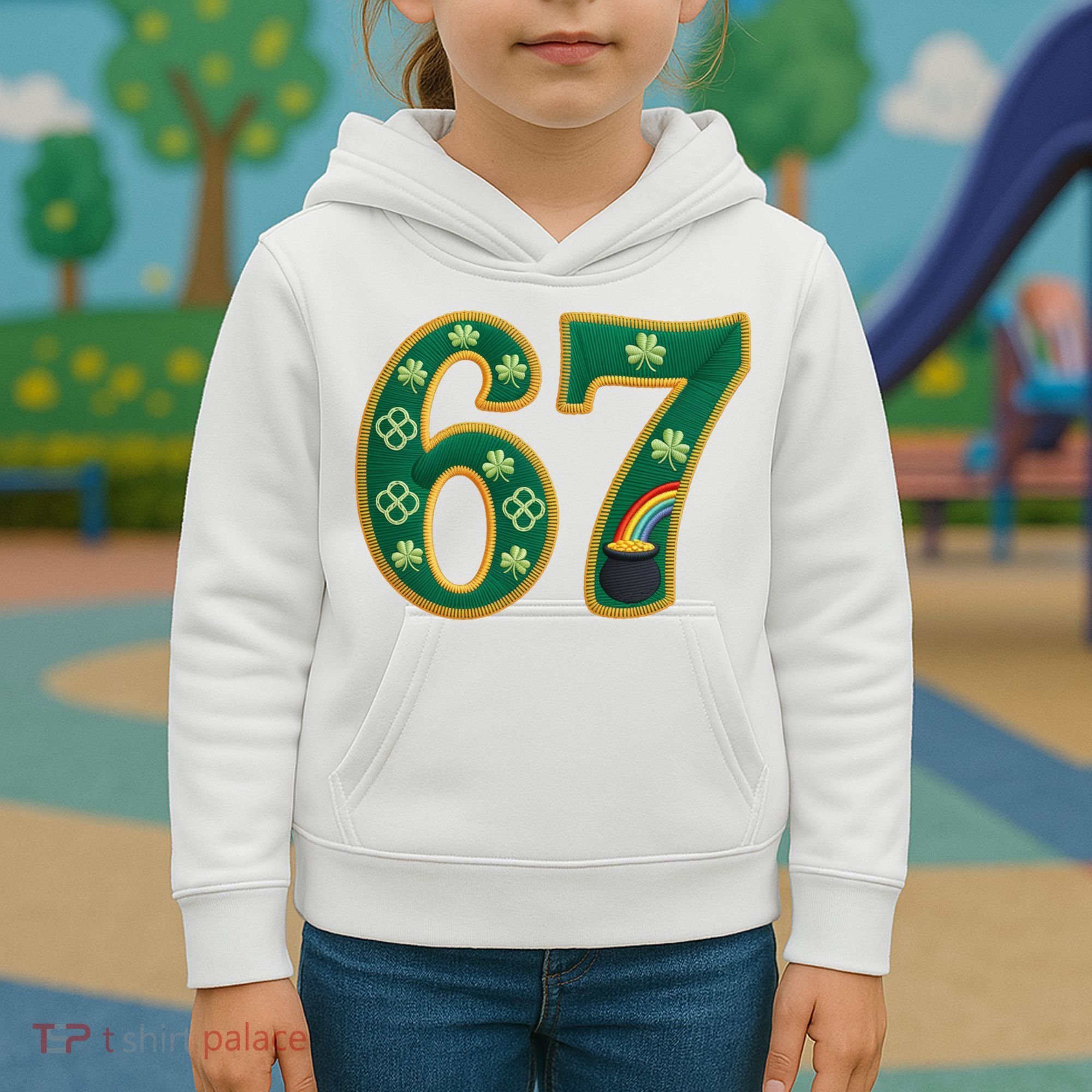6-7 Meme St Patrick's Celtic 67 Kids Hoodie