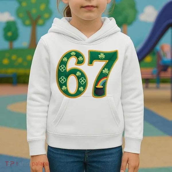 6-7 Meme St Patrick's Celtic 67 Kids Hoodie