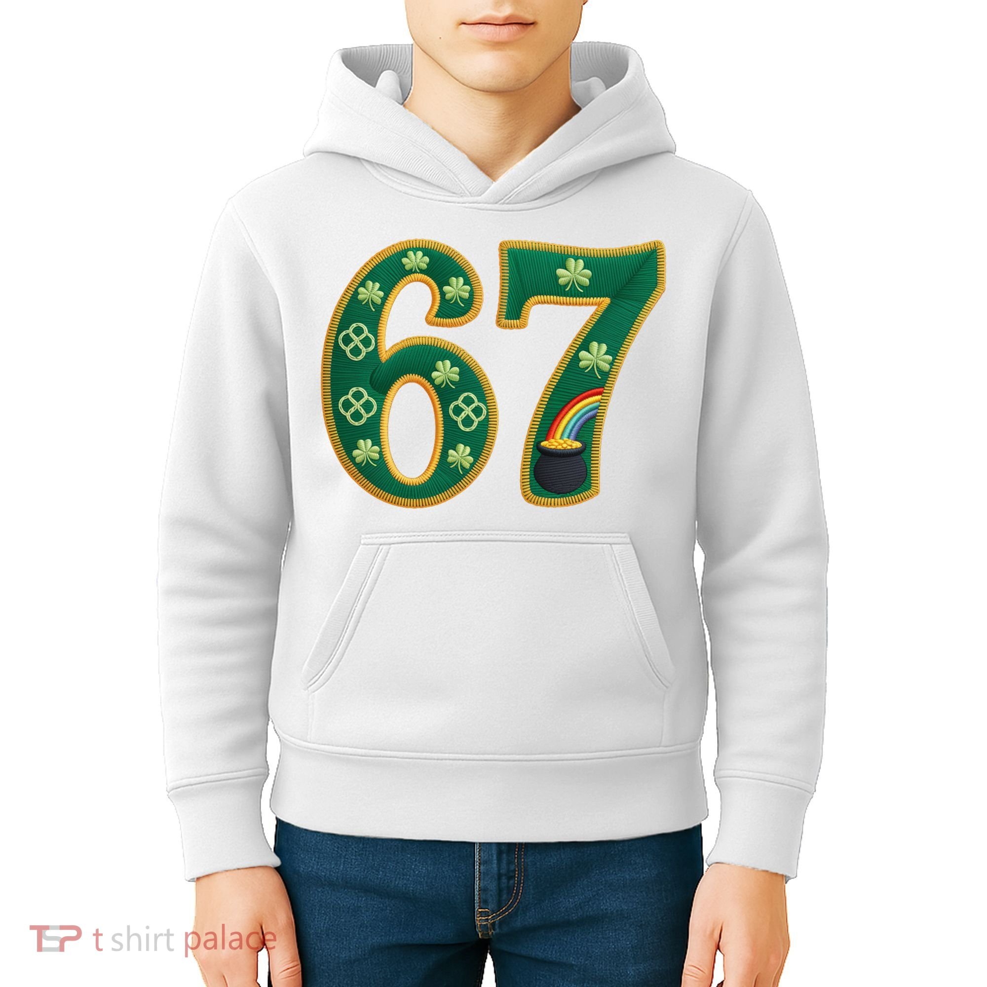 6-7 Meme St Patrick's Celtic 67 Kids Hoodie