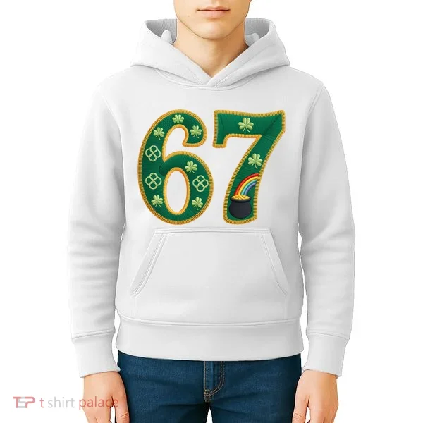 6-7 Meme St Patrick's Celtic 67 Kids Hoodie