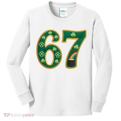 6-7 Meme St Patrick's Celtic 67 Kids Long Sleeve Shirt