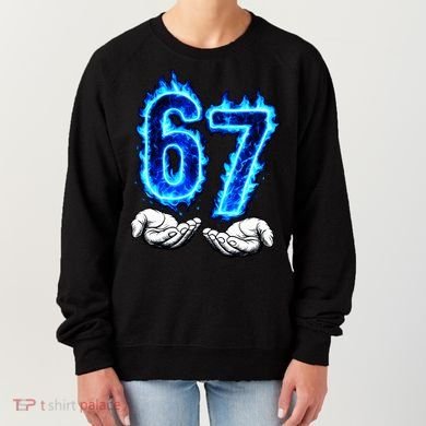 6-7 Meme Six Seven 67 Hands Meme Funny Women's Sweatshirt