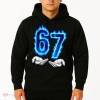 6-7 Meme Six Seven 67 Hands Meme Funny Hoodie thumb 2