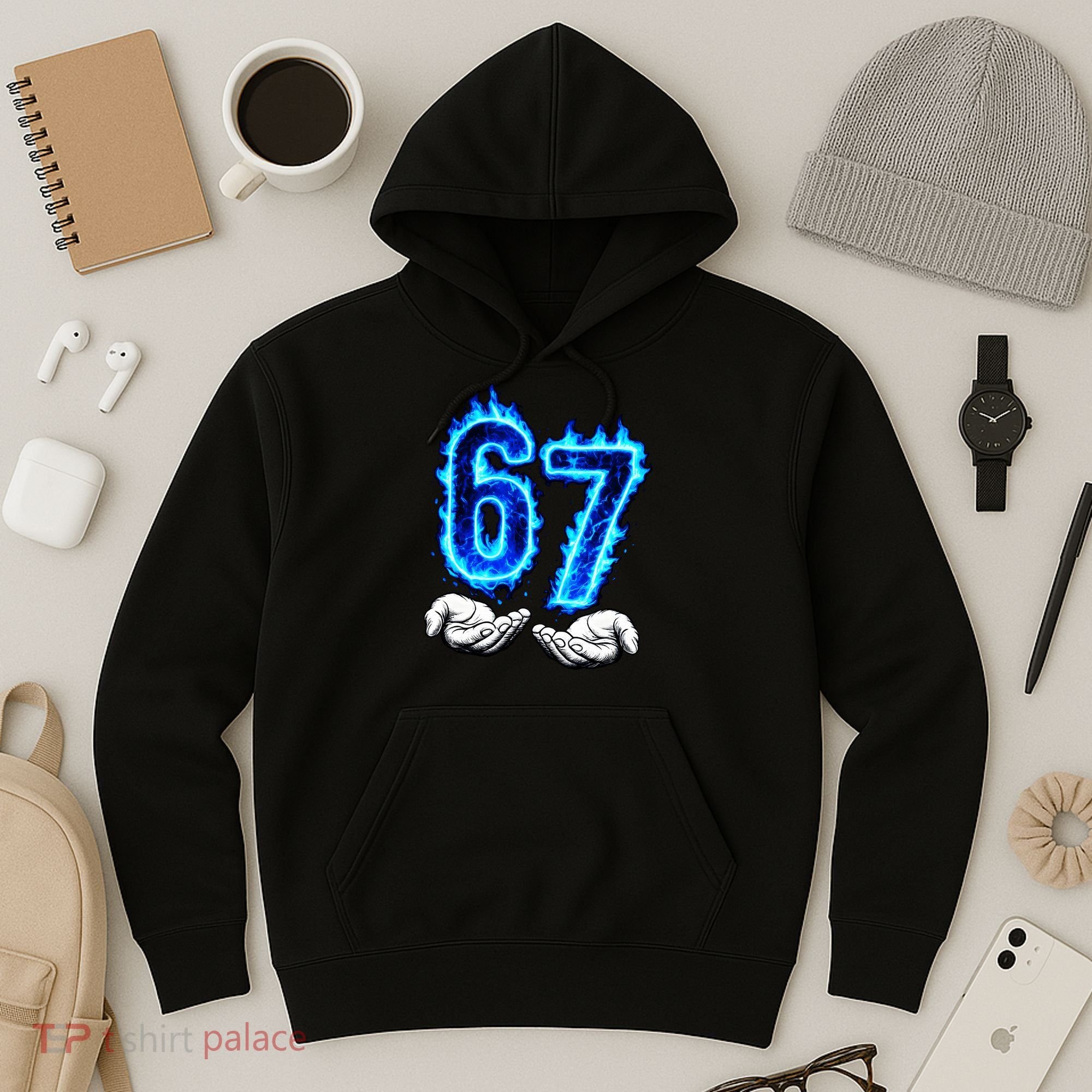 6-7 Meme Six Seven 67 Hands Meme Funny Hoodie