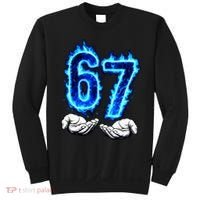 6-7 Meme Six Seven 67 Hands Meme Funny Sweatshirt thumb 0