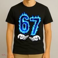 6-7 Meme Six Seven 67 Hands Meme Funny T-Shirt thumb 3