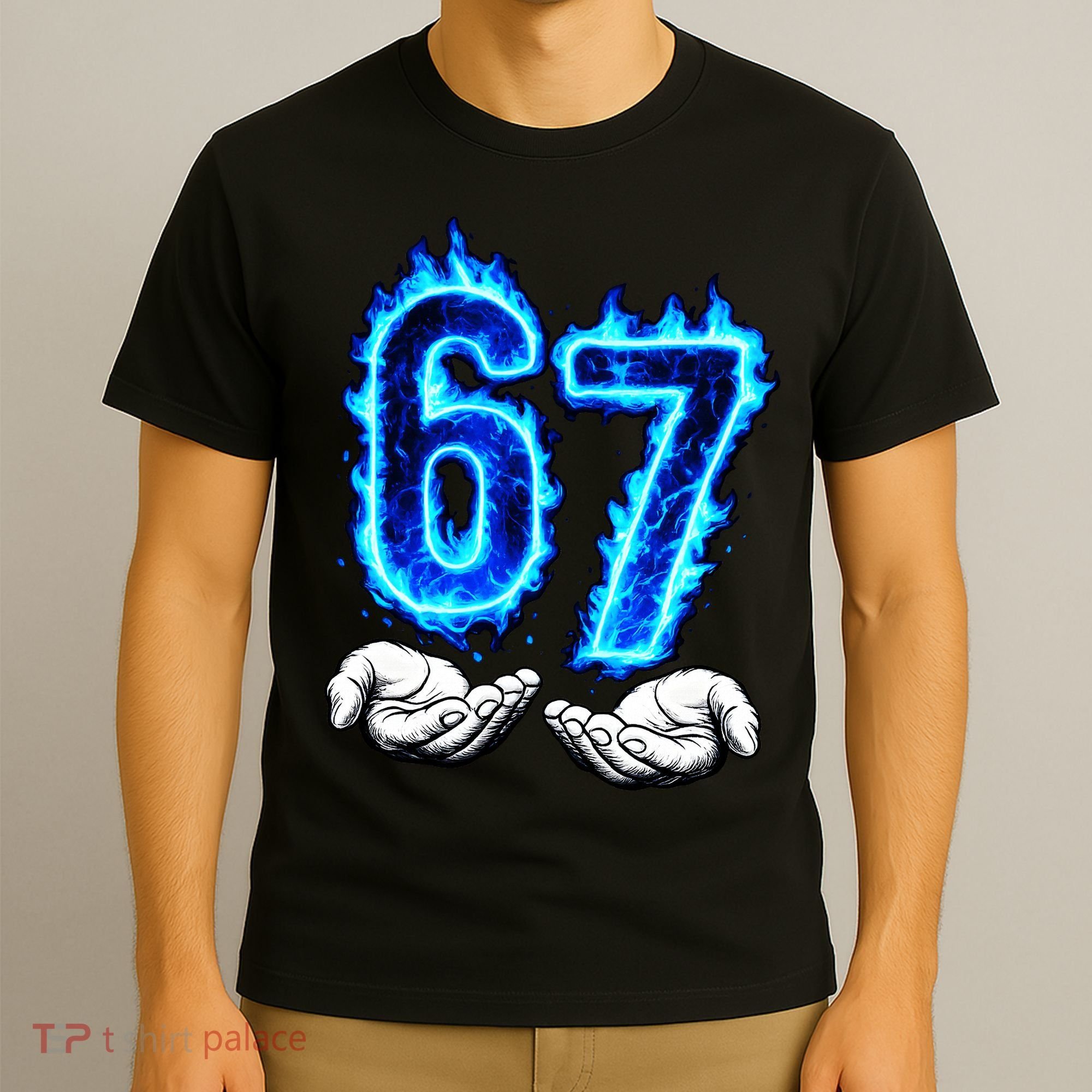 6-7 Meme Six Seven 67 Hands Meme Funny T-Shirt