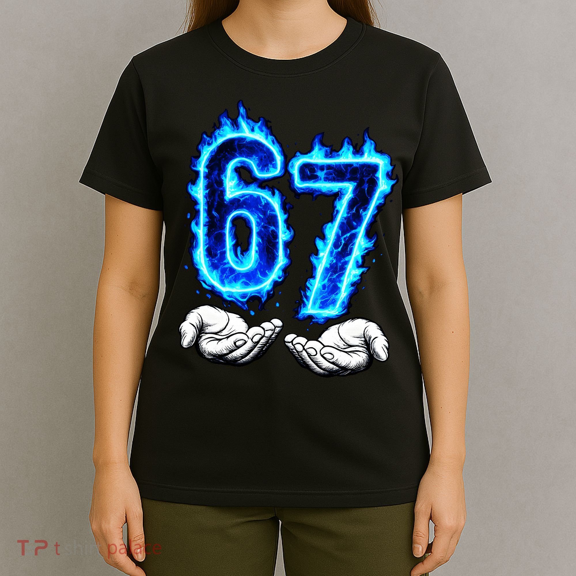 6-7 Meme Six Seven 67 Hands Meme Funny T-Shirt