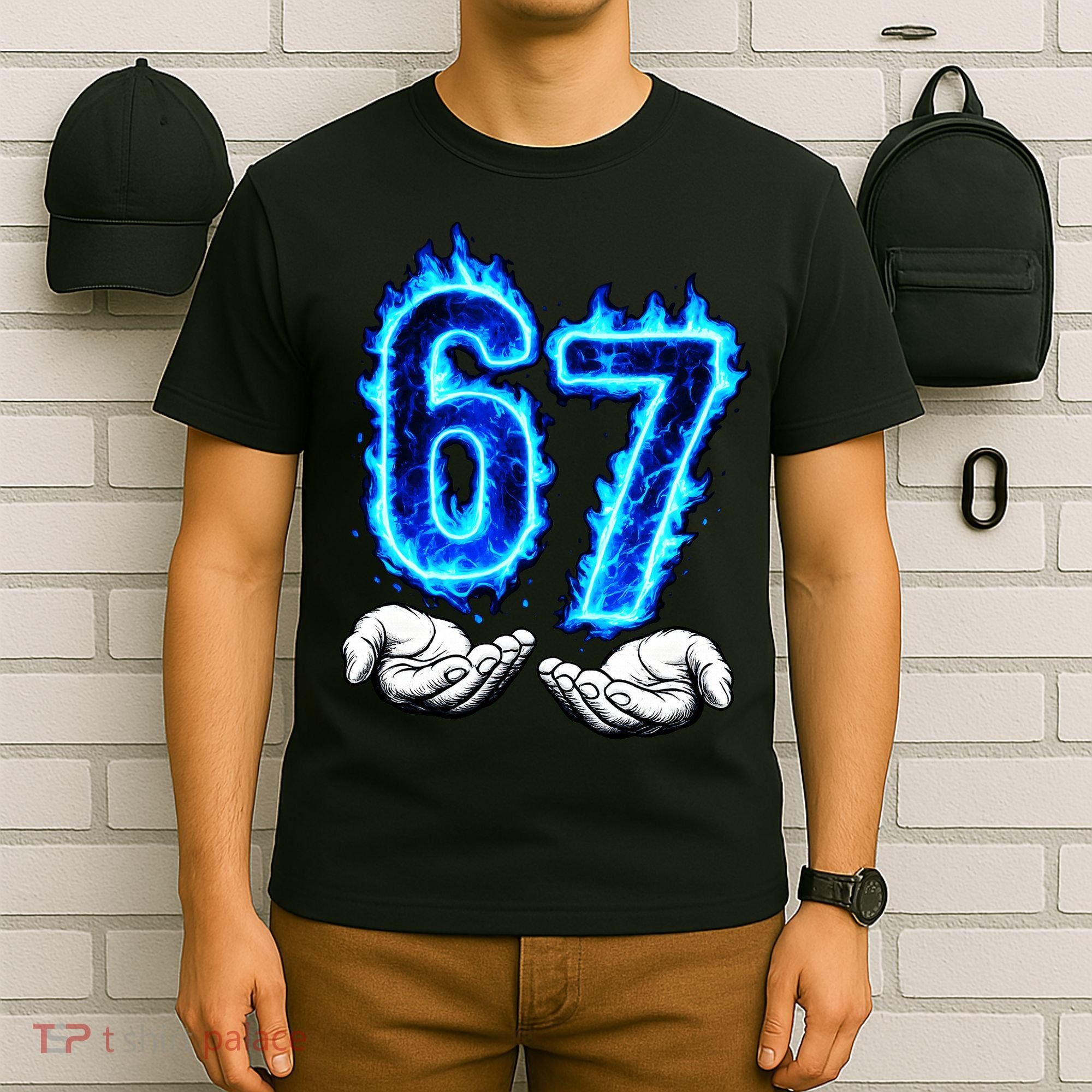 6-7 Meme Six Seven 67 Hands Meme Funny T-Shirt