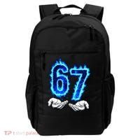 6-7 Meme Six Seven 67 Hands Meme Funny Backpack thumb 0