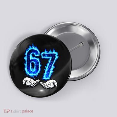 6-7 Meme Six Seven 67 Hands Meme Funny Button