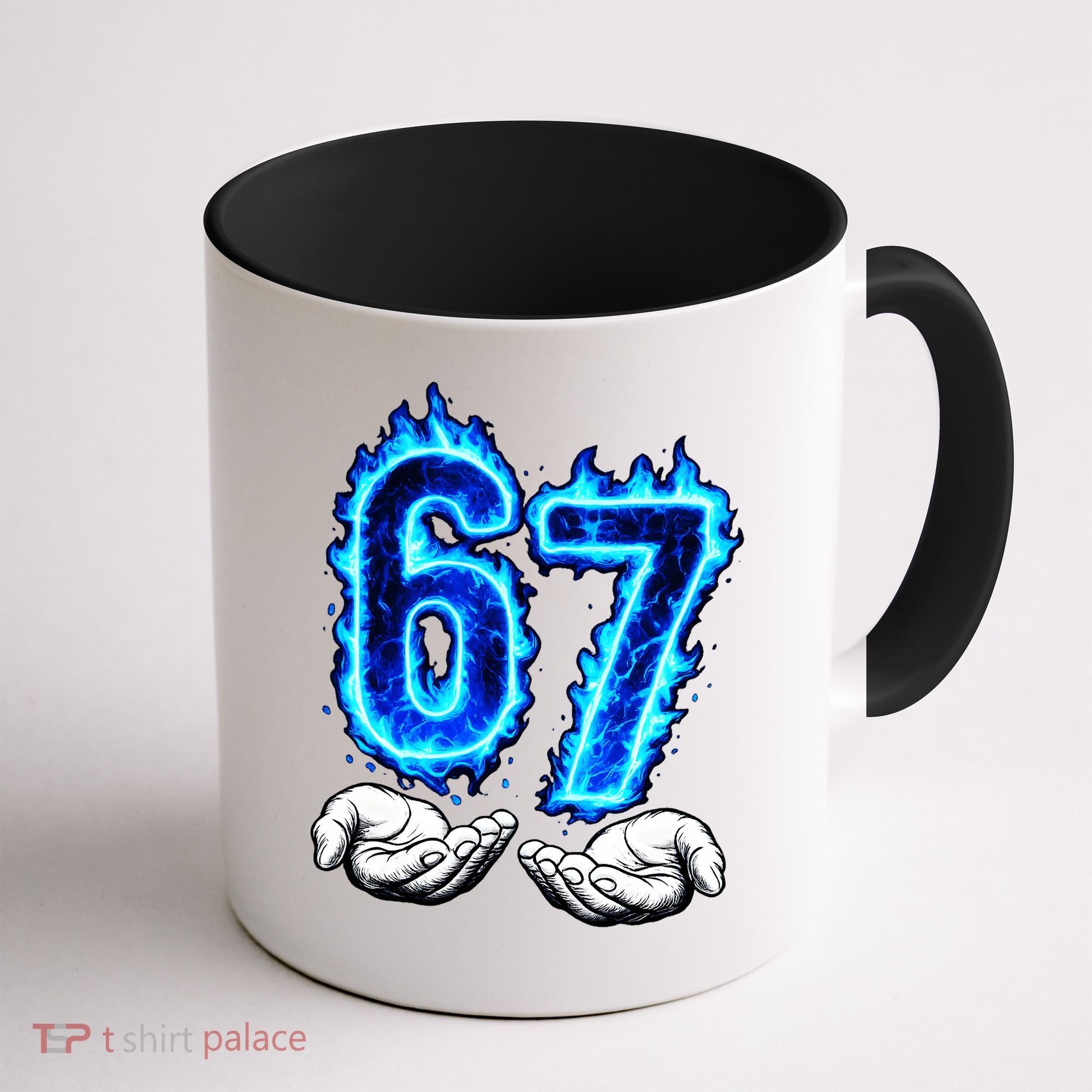 6-7 Meme Six Seven 67 Hands Meme Funny Coffee Mug
