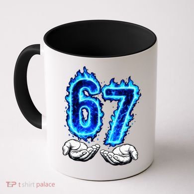 6-7 Meme Six Seven 67 Hands Meme Funny Coffee Mug
