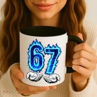 6-7 Meme Six Seven 67 Hands Meme Funny Coffee Mug thumb 3