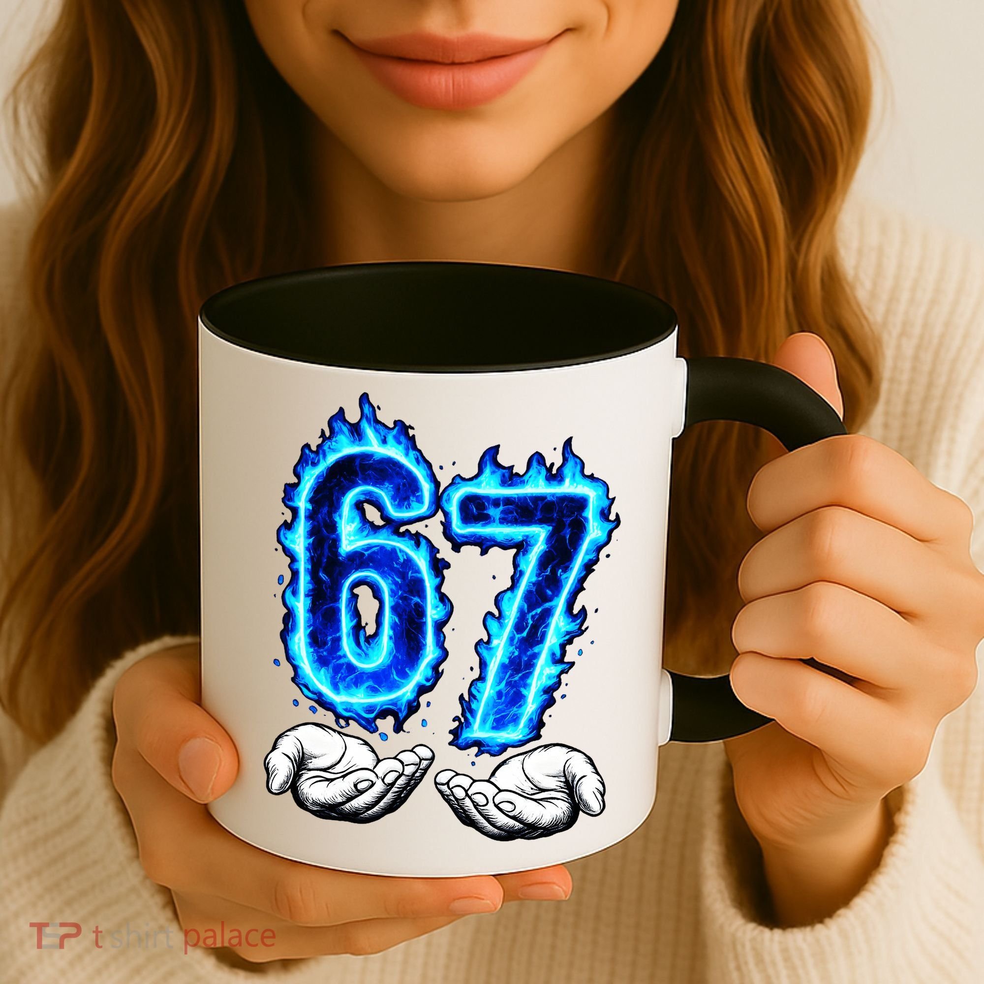 6-7 Meme Six Seven 67 Hands Meme Funny Coffee Mug