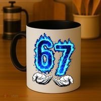 6-7 Meme Six Seven 67 Hands Meme Funny Coffee Mug thumb 4
