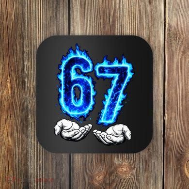 6-7 Meme Six Seven 67 Hands Meme Funny Coaster