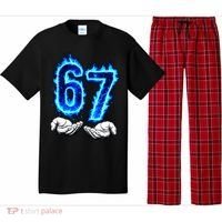6-7 Meme Six Seven 67 Hands Meme Funny Pajama Set thumb 0